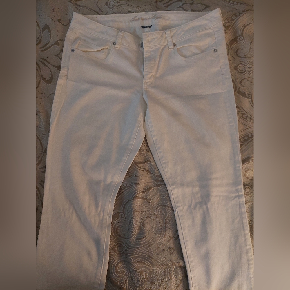 American Eagle Outfitters White Skinny Jeans Lightweight Denim